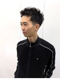 笑顔溢れるオシャレ坊主/ツーブロック/スパイキーショート