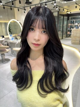 ロンドメリア 天神大名店(Lond Melia) 小顔に見せるヘア/ワンレン/ボブウルフ/ネビージュ/黒髪カタログ