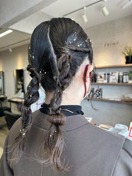 プリンプ トータルビューティ(PRIMP.total beauty) party set ☆ 韓国hair 個性派ツイン