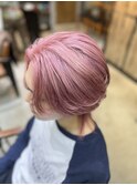 下北沢メンズカット×ピンクカラー