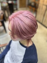 エッジ 下北沢(edge.) 下北沢メンズカット×ピンクカラー