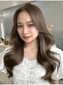 T35韓国風ハッシュカットロングブリーチなしダブルカラー表参道