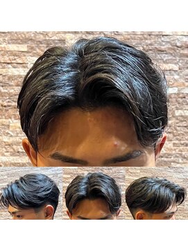 アールドボーテ 理容室(R de Beaute) 銀座 七三分け フェザーパーマ