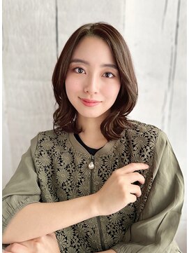  《30代～大人透明感》白髪ぼかしハイライト＋艶カラー