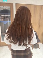 ラミエ バイ メルト 吉祥寺(lamie by melt)&nbsp;小川/ブリーチなしwカラーオレンジベージュロングレイヤー吉祥寺