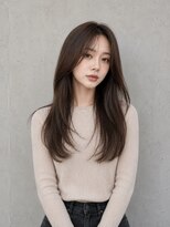 ラックスビーギャラリー なんば駅前店(LUXBE GALLERY) 髪質改善 透明感オリーブブラウン ナチュラルストレートロング
