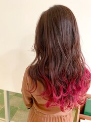 【裾カラー】チェリーピンク