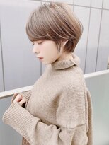 ショートボブ【スリークボブ/アッシュブラウン/厚めバング】小林