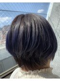 前下がりショート×ラベンダーアッシュ×LIVIDA
