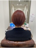 【ピンクオレンジ】【ショートボブ】【20代30代40代】