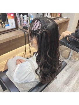 ヘアセット アリエス 新宿駅前店(aries) レースアップハーフツイン