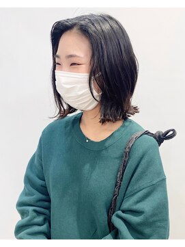 モリオフロムロンドン 松戸店(Morio from London) 【松戸　石山】ナチュラル外ハネミディアムボブ10代20代