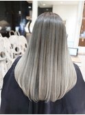 【髪質改善】ブリーチグレー系カラー Ash清瀬 大嶋