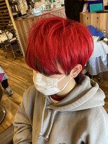 ブレス バイ ファースト 大和吉岡店(Breath by first)&nbsp;マッシュウルフ×レッドフォックス【stylist西條】