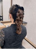 湿気にも強い編み下ろしポニーアレンジ ☆ 担当 蒼 ☆