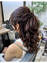 ファースト 祇園本店(first) 【ヘアセットサロンfrst】艶感×華やかハーフポニー♪
