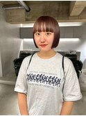 rireイメチェン前髪アンブレラカラーこなれミディウェーブパーマ