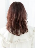 暖色系カラー先パーマくびレイヤー姫カットg古河10代20代30代