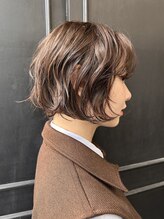 ローリー(Rowlly) ＃ショートボブ＃パーマ＃オレンジブラウン