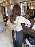 艶感ベージュブラウン×レイヤーカット