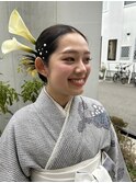 生花ヘアアレンジ