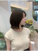 外はねミディアムレイヤーくびれミディレイヤーボブくびれボブ