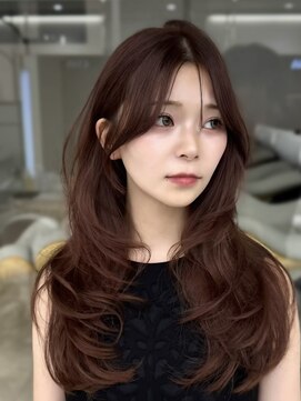 コア 銀座(COA) レイヤーカット/顔周りカット/フォワード巻き/ショコラベージュ