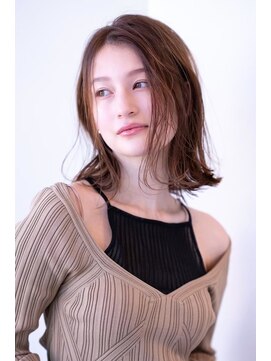 ケアリー 千葉ニュータウン中央(Carelly) 縮毛矯正/くびれヘアー/アプリコットオレンジ