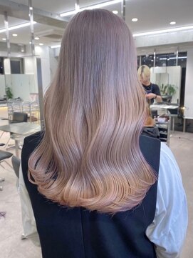 サンクプロジェクト(cinq PROJECT) ミルクティーベージュダブルカラーハイトーンレイヤーカット韓国