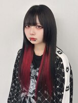 ラピステン 福岡天神 大名店(Lapis)&nbsp;地雷インナーエクステ/エクステ/バーガンディ/ワインレッド/