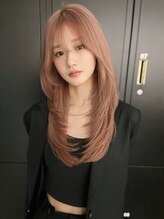 シェイト 天神(ciate)&nbsp;ピンクベージュ×レイヤーカット/天神/ブリーチ/ダブルカラー