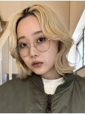 髪質改善パーマ透明感カラーダブルカラーブリーチ