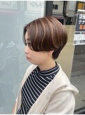 ハンサムショート×マッシュショート×ハイライトカラー×横浜