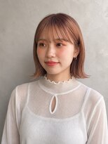 リア トーキョー(Lia TOKYO)&nbsp;【工藤武士】外ハネボブ×ピンクベージュ大人可愛い艶髪スタイル