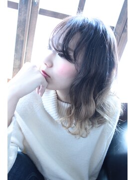 ジイップ パルミー(ZIP palmy) シースルーバング＆グレージュカラーのふんわりカール