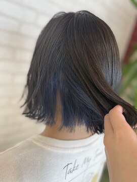 ビス ヘア アンド ビューティー 西新井店(Vis Hair＆Beauty) インナーカラー/イヤリングカラー/ケアブリーチ/ブルー/モテ髪