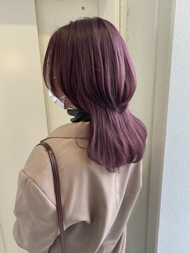 ヘアーデザイン シュシュ(hair design Chou Chou by Yone) ラベンダーピンクカラー&ウルフカット♪