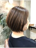 若々しさ感じる/ひし形柔らかボブ