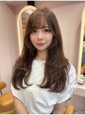 顔まわりレイヤーカット/ワンカールで決まる/韓国ヘア