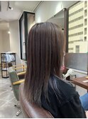 外ハネボブセクションカラーグラデーションカラーペールベージュ