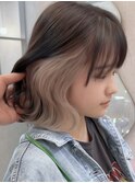 インナーカラーケアブリーチイヤリングカラーハイライトレイヤー