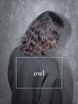 アウル 心斎橋(owl) スパイラルパーマ×メンズロングヘア×センターパート×黒髪