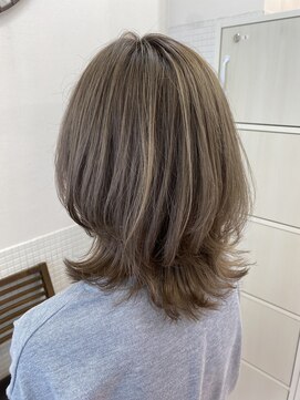 インパークス 町屋店(hair stage INPARKS) レイヤーカット×ホワイトベージュ