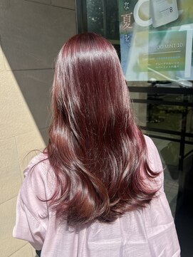 ゼスト 吉祥寺店(ZEST) 【籠倉】ブリーチなしダブルカラー/カシスレッド/赤髪/吉祥寺