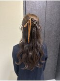 リボンがかわいい＊個性派カチモリハーフアップ/お呼ばれ