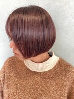 フランヘア 新宮店(Flan hair)&nbsp;ワインレッド色のショートボブ