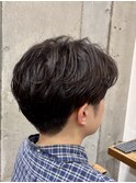 センターパート_ニュアンスパーマ