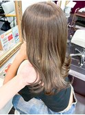 細めハイライト×ダメージレス大人透明感カラーショコラブラウン