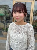 ピンクブラウン/暖色ブラウン/近鉄奈良/顔まわり/前髪/ピンク