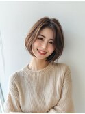 ボブ/イメチェン/外ハネボブ/美髪/ワイドバング/髪型